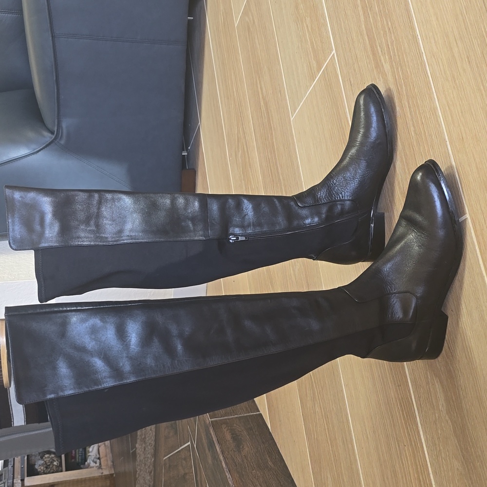 Black Knee-High Boots - Picture 4 of 7